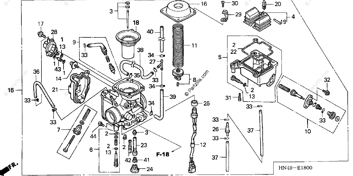honda 350 4x4 parts diagram